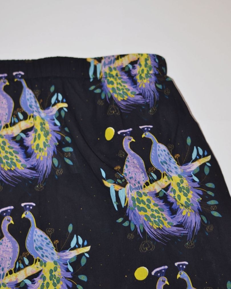 Gonna Oracolo dei Pavoni– Cotone Biologico - immagine 4