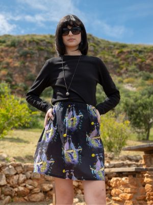 Gonna Oracolo dei Pavoni– Cotone Biologico
