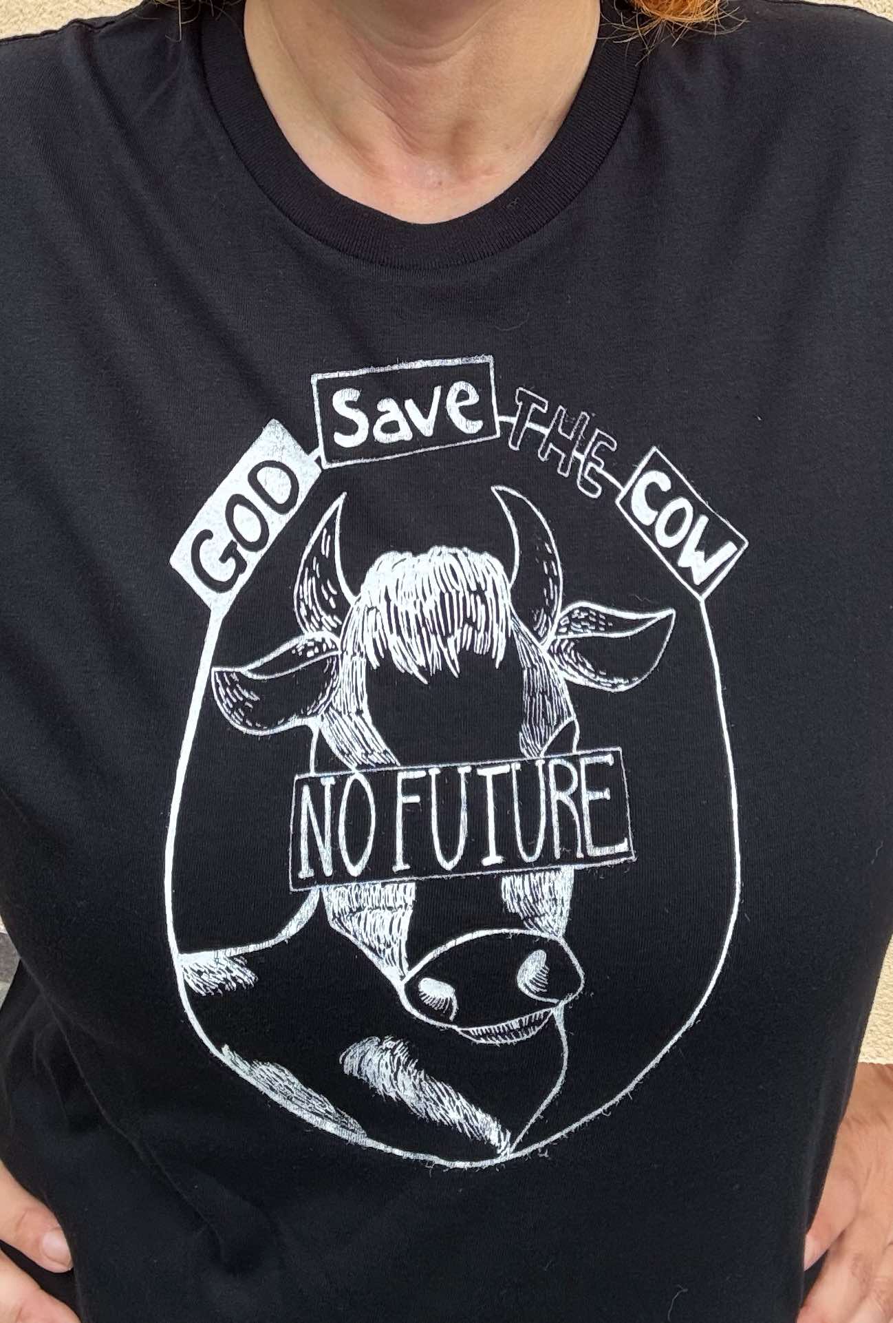 T shirt God save the cow - immagine 2